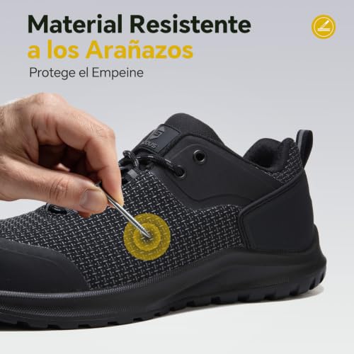 ISOOUS Zapatos de Seguridad Hombre Mujer Calzado Trabajo S3 ESD Impermeable