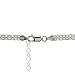 Hoops & Loops 925 Sterling Silver Bismarck Link Design Chain Anklet Ankle Bracelet for Women Teen Girls Men