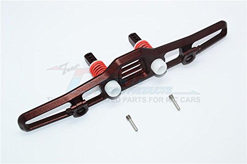 Traxxas TRX-4 Trail Defender Crawler Upgrade Parts Aluminum Front Bumper Absorber + D-Rings - 1 Set Brown
