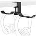 MoKo Game Controller Stand with Headset Holder, 3 in 1 Rotatable Desk Cup Holder with Headphone Hanger, Desktop Clamp Controller Holder for Xbox One/360, PS5, PS4, Switch, Steam, Silver