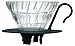 Hario V60 Glass Coffee Dripper, Size 01, Black