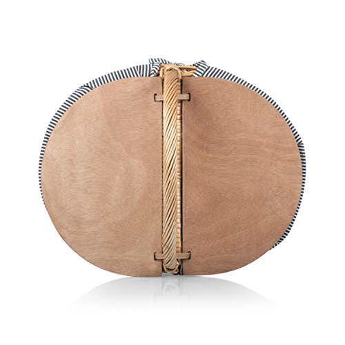 6 Picnic+Country+Basket+White+Striped