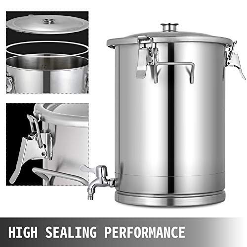 VBENLEM 4 Gallon Stainless Steel Bucket Fermenter Brew Fermenter