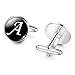 letters A cufflinks Glass Gem French Cuff Dress Cufflinks for Men