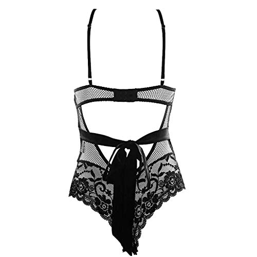 GREFER Short Jumpsuit Women V-Neck Lace One Piece Babydoll