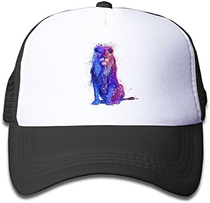 Lions Painting Art Kid Mesh Hat Toddler Baseball Cap For Boys Girls Awesome Adjustable Snapback Hip Hop Cool Trucker Plain Flat Hats For Dance,Neo-Jazz,Street Jazz,Reggea