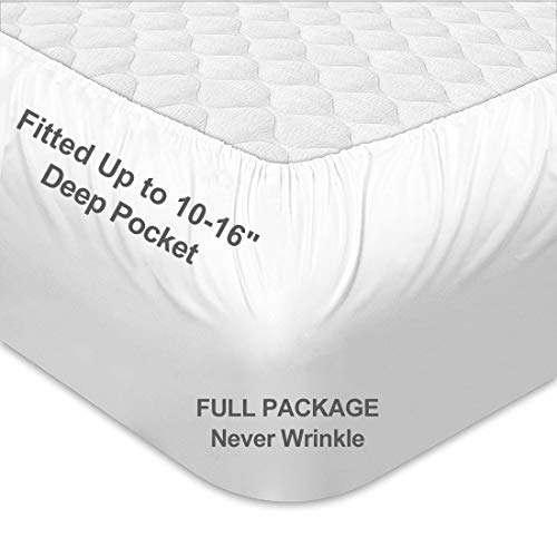 COHOME Queen Bed Sheets Set 4 Piece, Microfiber 1800 Thread Count Luxury Egyptian Sheets-Stain Wrinkle Fade Resistant, Hypoallergenic 16 inch Deep Pocket Bedding Set (White) - Thumbnail 4