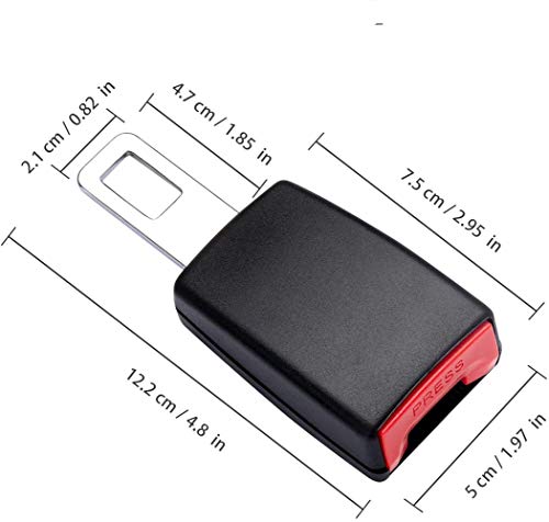 Gvbest Seat Belt Extender(2 Pack) Seat Belt Buckle Extention,(Note-Metal Tongue 7/8'')- E11 Safety Certified,Suitable for most cars