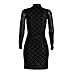Mojessy Women Lady Keyhole Mesh Bandage Bodycon Pencil Party Club Midi Dress