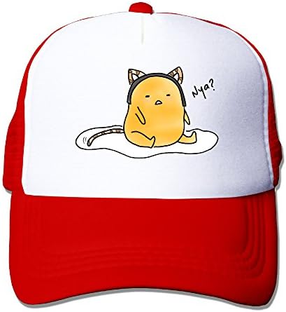 Men's Gudetama Lazy Yolk Cosplay Cat Mesh Baseball Cap Trucker Hat