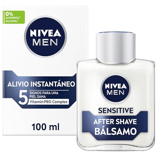 Sensitive Bálsamo After Shave (1 x 100 ml), para el cuidado de la piel sensible, bálsamo anti irritaciones con 0% alcohol para calmar la piel al instante