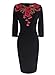 Vfemage Womens Elegant Floral Applique Bodycon Party Cocktail Dress