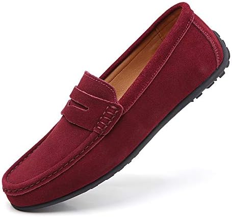 NEW AMALI men\'s ecker driving moccasins in burgundy Burgundy Driving Moccasins | Suede Luxury | Ecker by Amali  main image 4