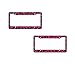 AJ WORLDWIDE A Set of 2 Made in USA Plastic License Plate Frame Safari Animal Series- Leopard Pink