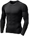 Tesla TM-YUD34-BLK_Medium Men's Thermal Wintergear Compression Baselayer Long Sleeve Top YUD34