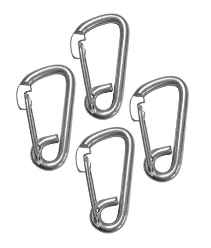 4-Pieces-Stainless-Steel-316-Spring-Hook-Carabiner-14-Marine-Grade-Safety-Clip 4-Pieces-Stainless-Steel-316-Spring-Hook-Carabiner-14-Marine-Grade-Safety-Clip