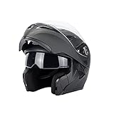 Motorcycle Modular Full Face Helmet Flip up Dual