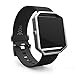 Teak - Silicone Replacement Wristband for Fitbit Blaze - Large Black