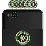 Electric Barrier: EMF Protection Sticker - Cell Phone Anti Radiation Protector Shield - EMR Neutralizer for All Mobile Phones iPad iPod MacBook (Silver 6pcs)