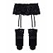 Sensphi Women's Lace Garter Belts and Stocking Sets (Black)