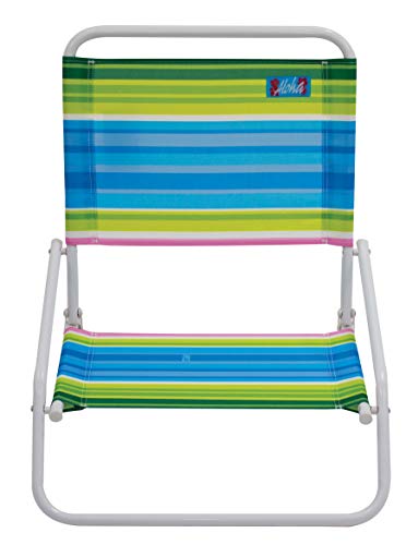 RIO Beach Wave 1-Position Beach Folding Sand Chair - Beach Club Stripes RIO Beach Wave 1-Position Beach Folding Sand Chair - Beach Club Stripes