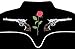 Benny's Skulls Guns and Roses Western Shirt, Gunslinger, (L)