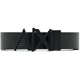 Armani Exchange Men's Gold Buckle Reversible Hinge Belt