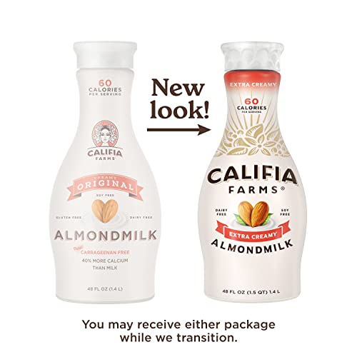 Califia Farms Extra Creamy Almond Milk, 48 Oz Dairy Free Soy Free