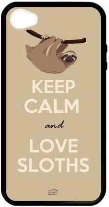 iFUOFF iPhone 5 & 5S Case , Keep Calm Cute Sloths Snap On Cover Case for For iPhone 5 & 5S