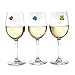 Simply Charmed Wine Glass Charms with Magnets - Drink Markers Set of 6 Fun Summer Cocktail Identifiers with Ladybug Frog and Flower Wine Charms