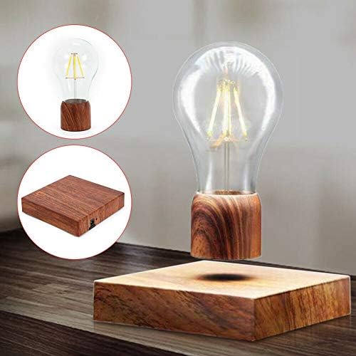 Magnetic Levitating Floating Wireless LED Light Bulb Desk Lamp for Unique Gifts, Room Decor, Night Light, Home Office Decor Desk Tech Toys