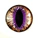30mm Brown and Purple Cat or Dragon Fantasy Glass Eye Single Cabochon Taxidermy Pendant Doll Making Art Sculpture or Jewelry Crafting Supply