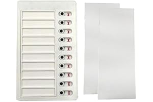 SundiooK Reusable Blank Memo Board Elder Care to Do List Planner | PVC Plastic Checklist with Smooth and Button Connection | 