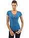 PattyBoutik Women's V Neck Lace Up Short Sleeve Blouse