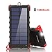 Dr. Prepare Solar Phone Charger Power Bank 16000mAh, IP66 Water-resistant Portable Solar Battery Charger with Dual USB Ports and Outdoor LED Flashlight for iPhone, iPad, Huawei, Samsung Galaxy