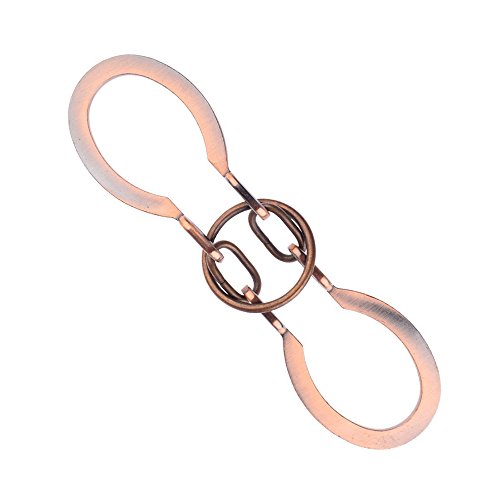SHUYUE Classical Metal Horseshoe Puzzle Traditional Brain Teaser Puzzles Jigsaw Toy (Bronze, Normal)