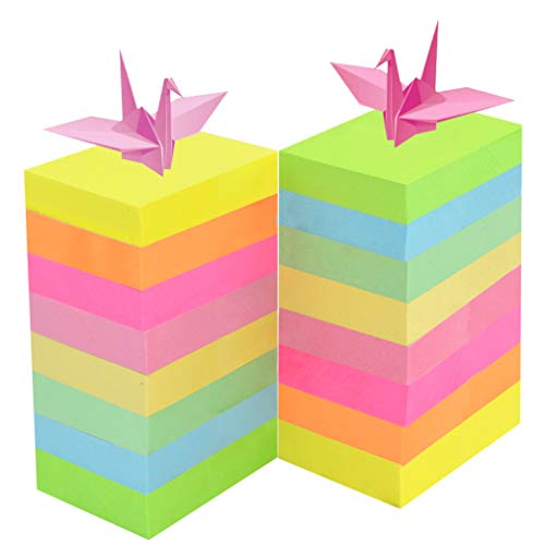 baotongle 32 Pads Mini Sticky Notes Super Sticky Notes Self-Stick Notesfor Study, Works, Daily Life 1.5 x 2 in, 100 Sheets/Pad, 8 Colors (8Color, 1.5x2'')