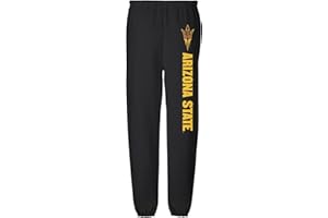 CAMPUS LAB Official Collegiate NCAA Jogger Sweatpants Unisex for Men & Women Collegiate Team Logo Black Collection