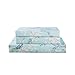 Vaulia Lightweight Microfiber Duvet Cover Set, Print Floral Pattern Design, Blue - King Size (3-Piece Set)