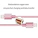 iPhone Charger, YEONPHOM 3Pack 6FT Extra Long Nylon Braided 8 Pin Lightning Cable USB Charging Cord for iPhone 7/7plus se/6/6s/6 plus/6s Plus, 5c/5s/5, iPad Air/Mini, iPod Nano/Touch (Rose Gold)