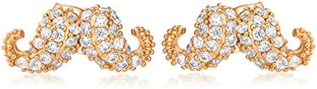 Firewings 18K Yellow Gold Filled Clear Crystal Butterfly Stick Earings
