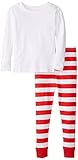 New Jammies Little Girls' Toddler Organic Cotton Snuggly Pajamas, Red/White, 4T