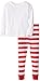 New Jammies Little Girls' Toddler Organic Cotton Snuggly Pajamas, Red/White, 4T