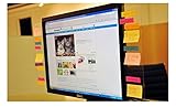 WP-TT® Fashion Multifunction Utility Acrylic Transparent Computer Monitors Side Panel/ Memo Pads / Message Boards/ Sticky Boards for Computer Screen, 1 Set (Left & Right)