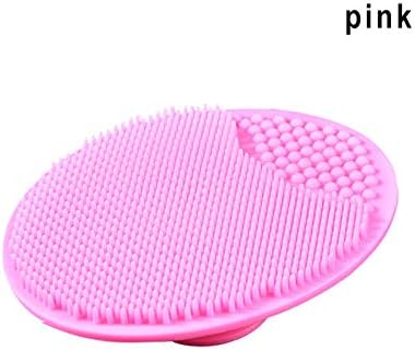 JIAOJIAO Silicone Cleanser Pads Face Wash Brush Exfoliating Cleansing Blackhead Remover Face Skin Care Tools 5 Colors Available,D