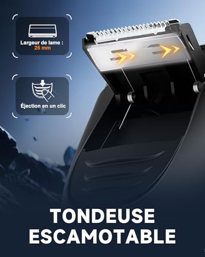 Men's Electric Shaver with LCD Display, IPX7 Waterproof for Wet and Dry Shaving, 4D Floating Head, 120 Min Battery Life, Rechargeable Shaver with Travel Lock, Ideal for Sensitive Skin (Black)