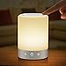 LIGHTSTORY LED Bedside Lamp Music Lamp, Bluetooth 2.1, Micro SD Support, FM Radio, Color Changing Touch Table Lamp with Night Light, Small Portable Bluetooth Night Light Speaker Warm White