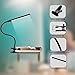 ALOTOA LED Desk Lamp, 2 Level Dimmable Clip on Table Lamp,5W USB Flexible Light,Flexible Gooseneck LED Eye-Caring Task Light for Reading, Studying, Working, Bedroom, Office