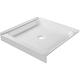 Fine Fixtures Single Threshold Acrylic Shower Base - Non-Slip Textured Surface, Durable Shower Floor Pan 30" x 30" for Easy I