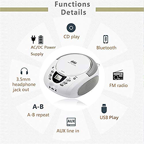 1 LONPOO+Portable+Bluetooth+Earphone+Player+White